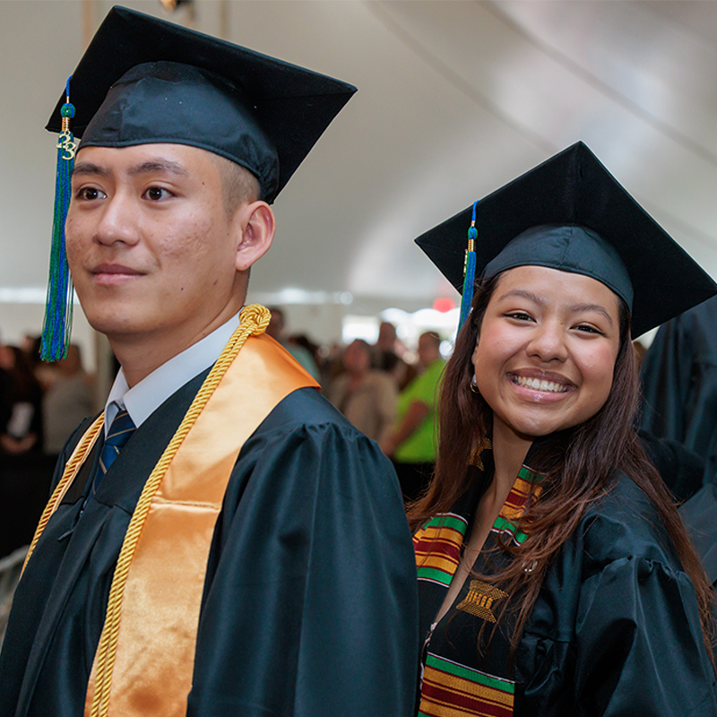 girl and boy commencement