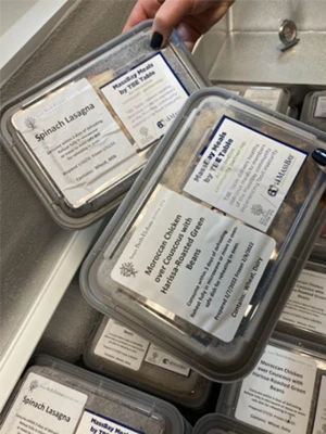 MassBay Community College partners with TBE Table to provide free and delicious frozen meals to students who are experiencing food insecurity, Wellesley Hills, MA, February 2022 (Photo/MassBay Community College).