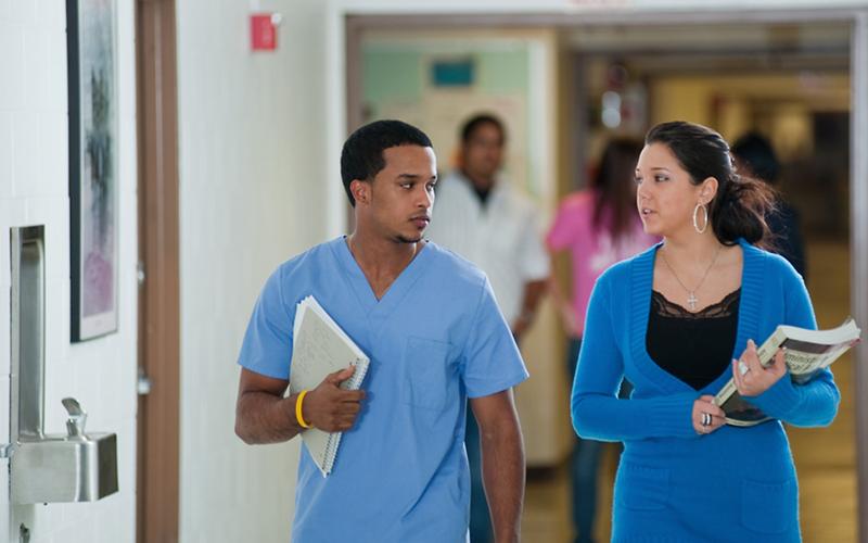 MassBay Health Sciences students in the new Framingham building
