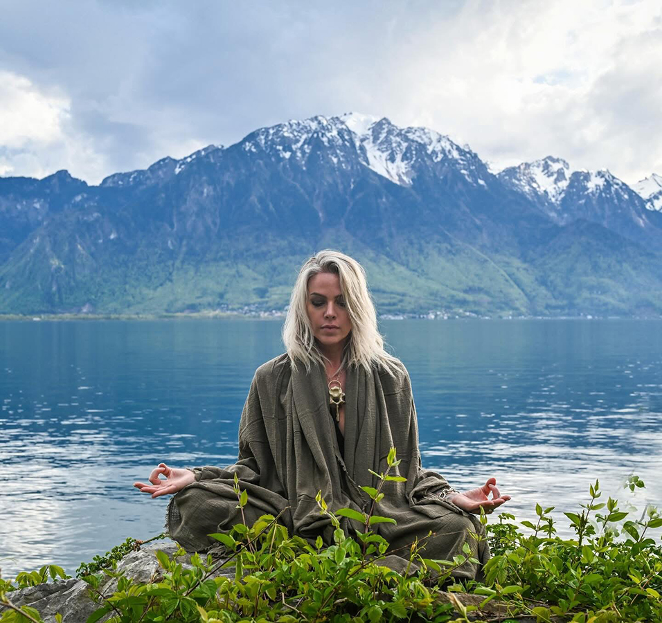 Mountain meditation image