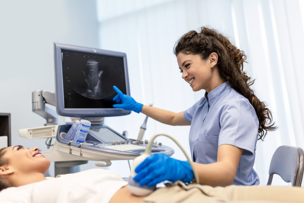 Sonography with client