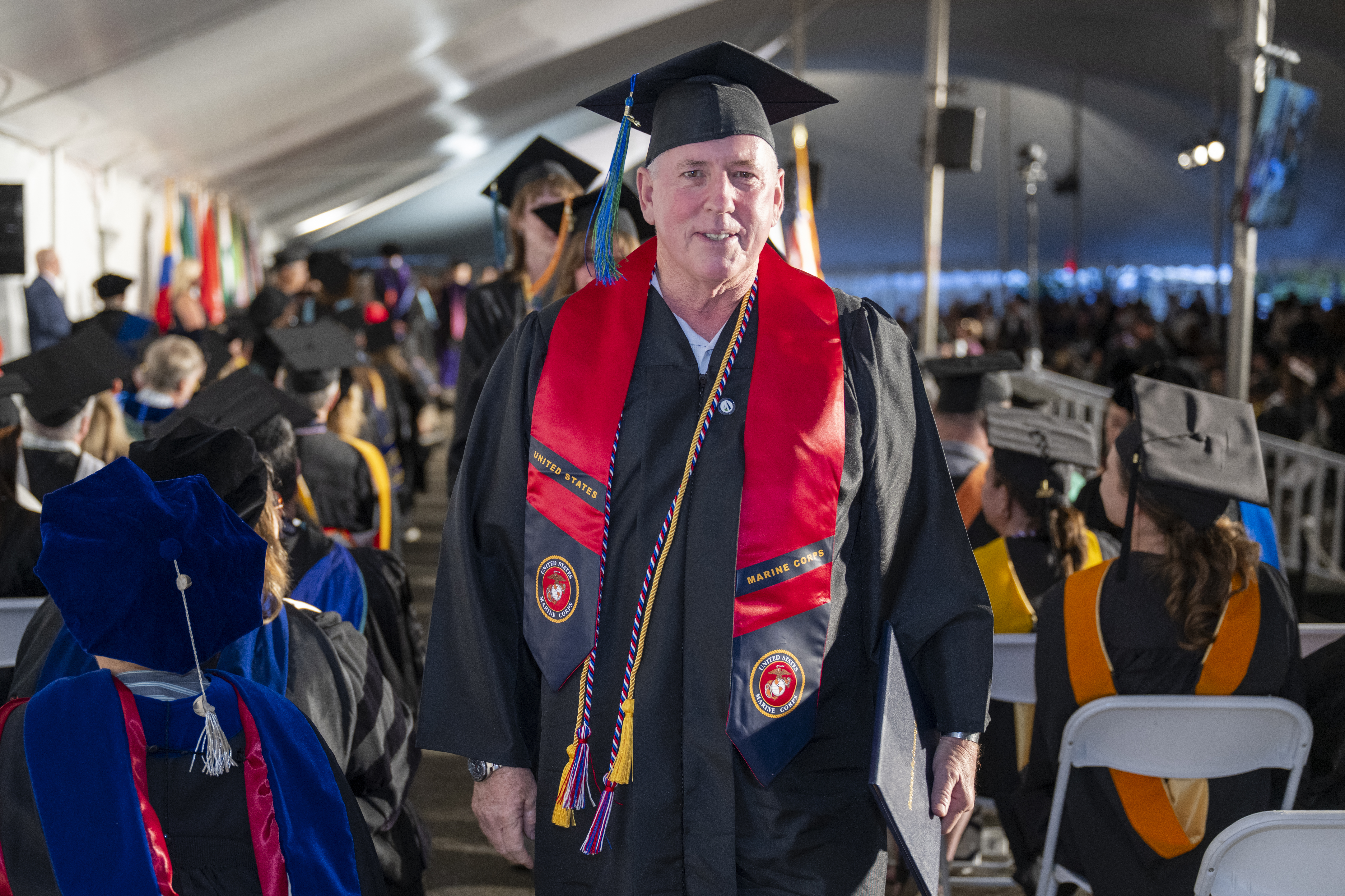 Veteran at MassBay Commencement 2026