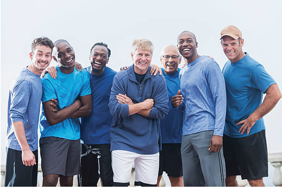 Group of men in a social event