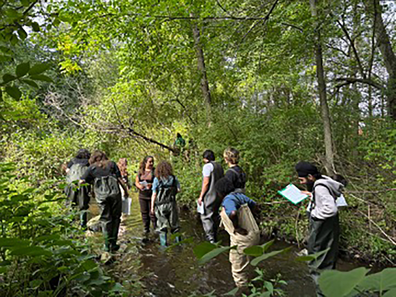 MassBay Environmental Science students at Charles watershed