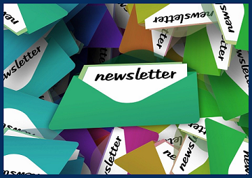 Photo of newsletters in envelopes Photo of newsletters in envelopes