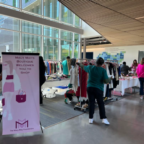 Macy May Foundation Traveling Boutique on MassBay Framingham campus