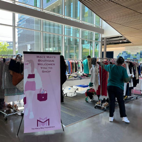 Macy May Foundation Traveling Boutique on MassBay Framingham campus