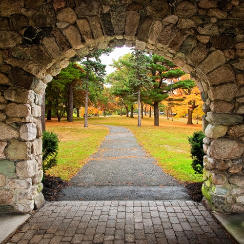 Photo of the MassBay Wellesley campus in fall