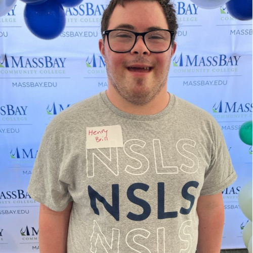 MassBay Student Henry Brill on Campus