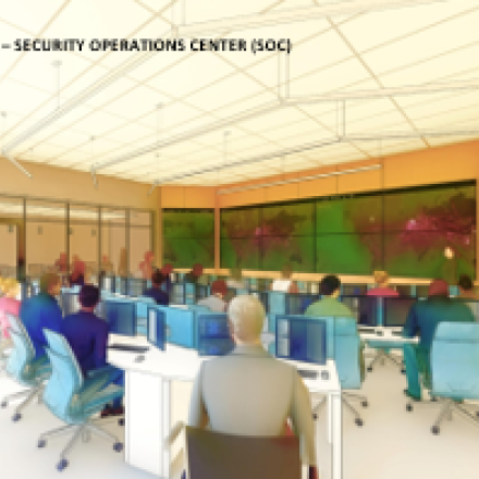 Artist's Rendering of the Security Operations Center on the 4th Floor