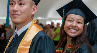 girl and boy commencement