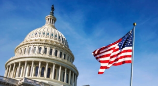 Image of Capitol Building and American flag