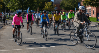 Bicyclists in the Ride for Food