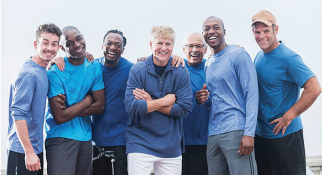 Group of men in a social event