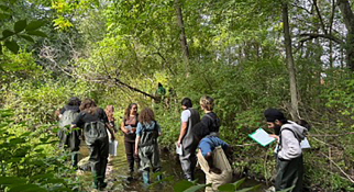 MassBay Environmental Science students at Charles watershed
