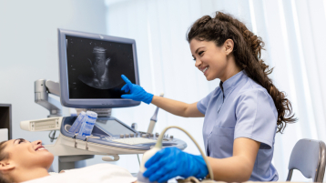 Sonography with client