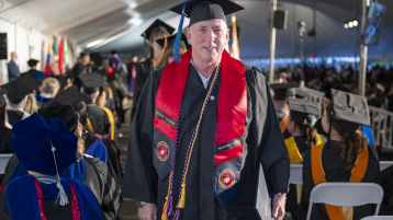 Veteran at MassBay Commencement 2026